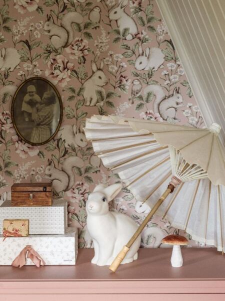 ورق جدران نيوبي - وردي