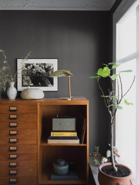 ورق جدران بجمنت - رمادي داكن