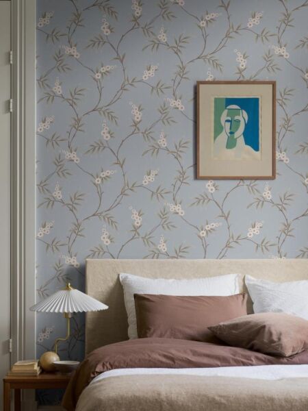 ورق جدران ادورن كارولين - ازرق فاتح