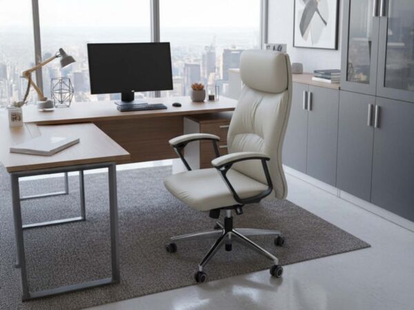 كرسي مكتبي دوار ماوكي - بيج