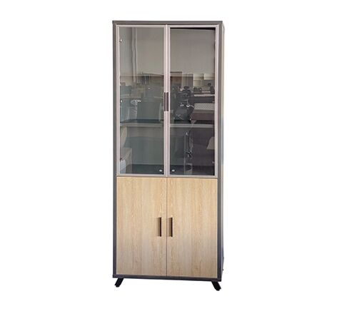 خزانة مكتبية ناقو - رمادي غامق وخشبي