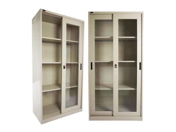 دولاب مكتبي بأبواب زجاجية
