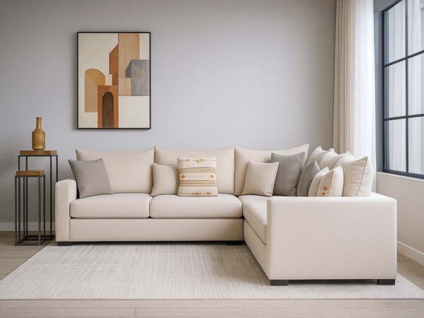 كنب زاوية مورا 4 قطع - بيج