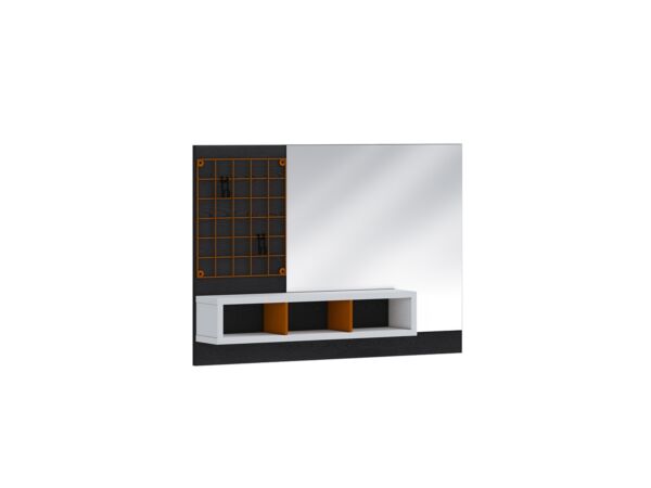 طاولة تزيين مع مرآه تريند - أبيض ومتعدد الالوان