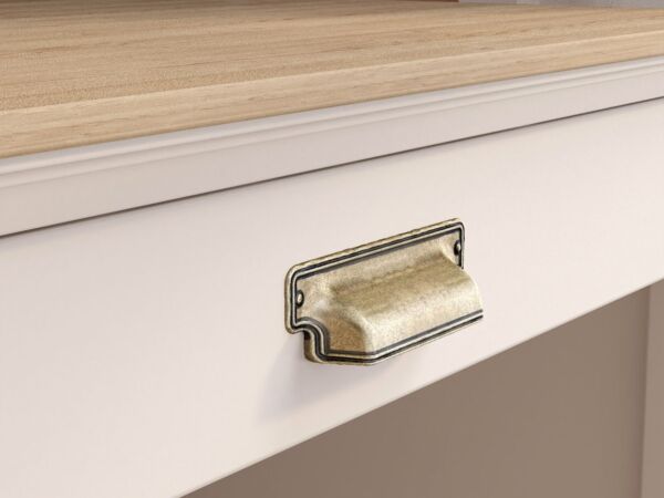 طاولة مكتب مع رف موغلا - كريمي وبني