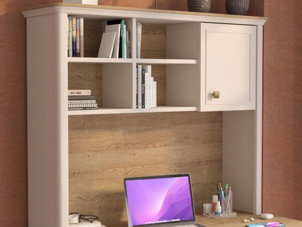 طاولة مكتب مع رف موغلا - كريمي وبني