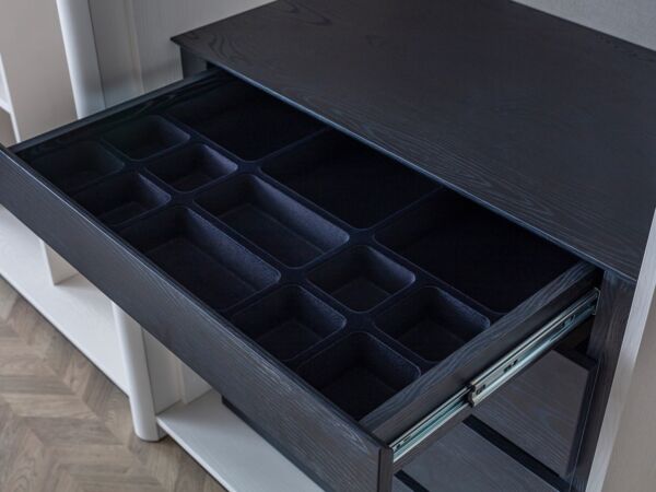 دولاب ملابس بونتي 6 ابواب - أبيض وأسود