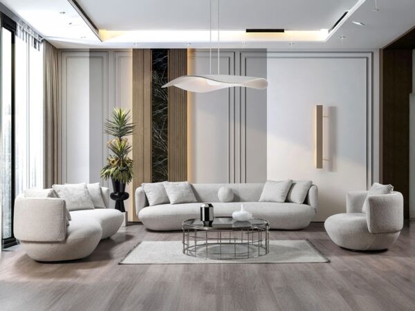 كنبة مفرد دوار نافيتا - رمادي