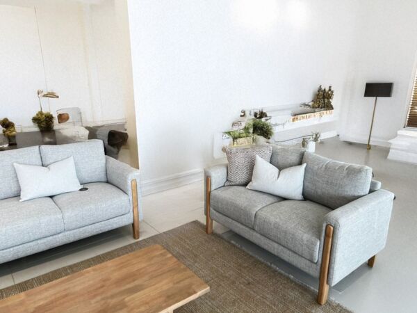 طقم كنب ميلان 3 قطع - رمادي