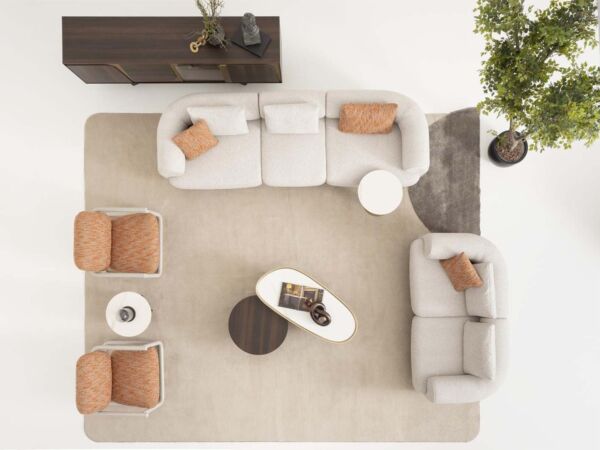 كنبة ثلاثية سان فيتو - كريمي