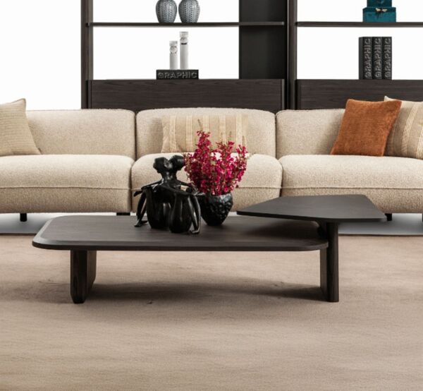 طاولة قهوة اتلس - بني