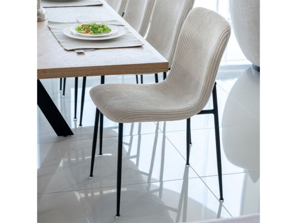 كرسي طعام كروستا - كريمي