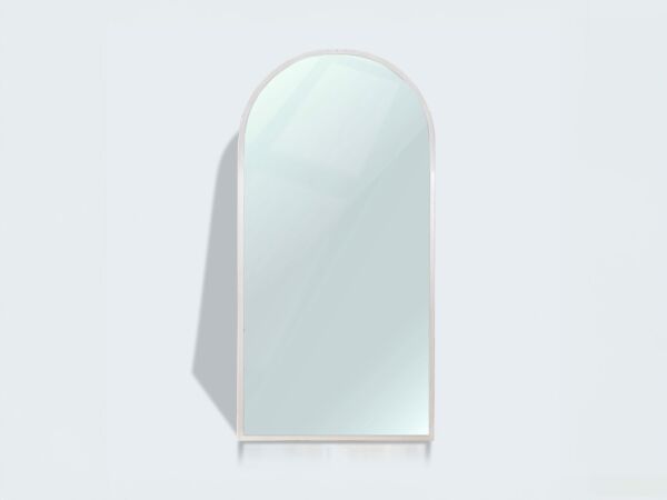 مرآه أرضية بإطار خشب لونا - فضي