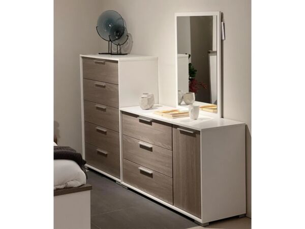  وحدة تخزين أدراج مارجي - بني وابيض