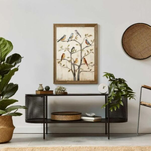 لوحة جدارية عصافير