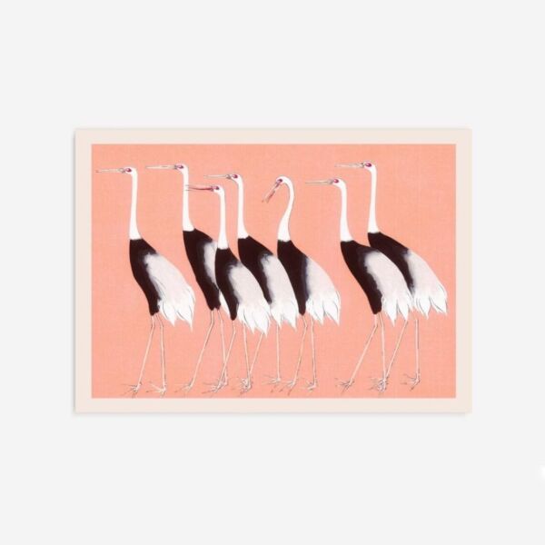 لوحة جدارية طيور الكركي