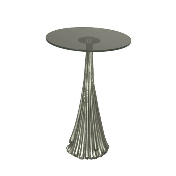 طاولة جانبية مالكوم سطح زجاجي أسود