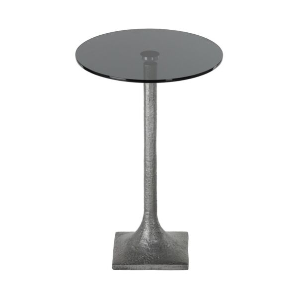 طاولة جانبية جينسول - فضي واسود