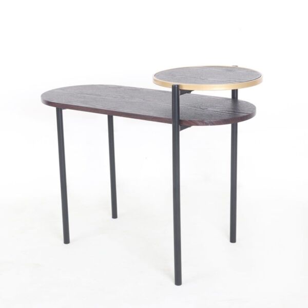 طاولة جانبية يلماز - بني غامق واسود