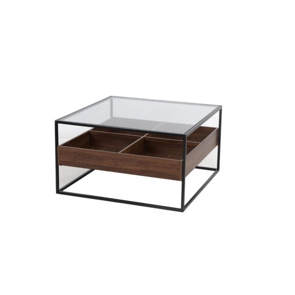 طاولة قهوة سوسال - بني واسود 80 سم