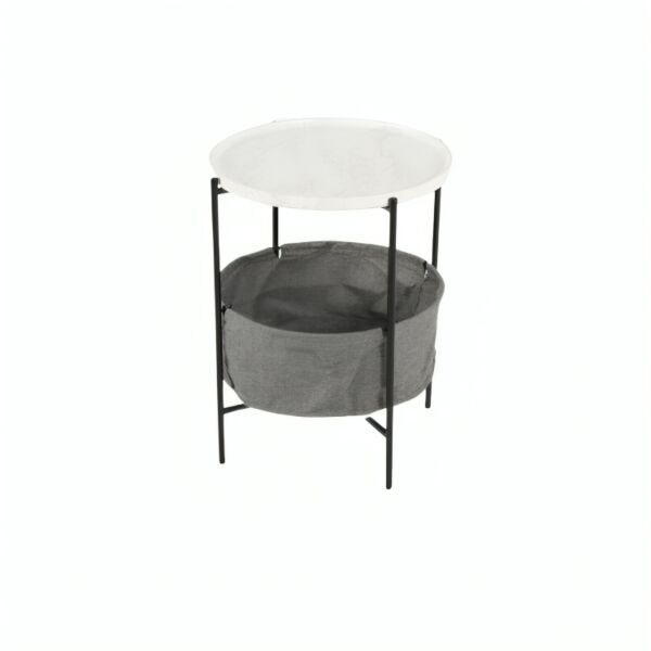 طاولة جانبية كورن - ابيض واسود