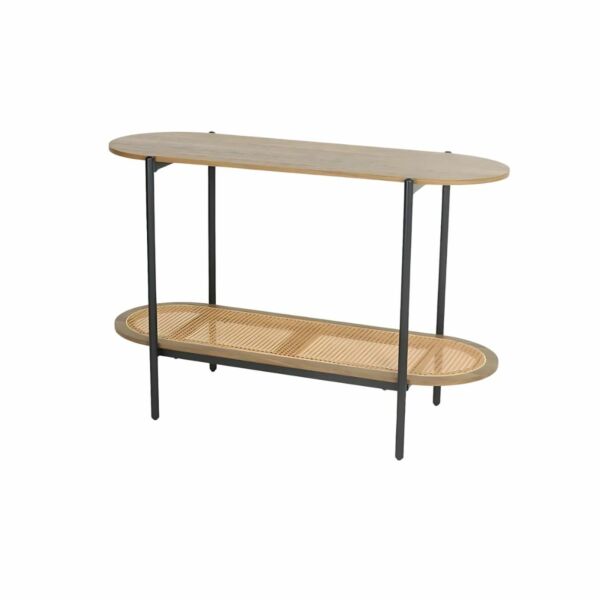 كونسول خشب ميرالو - خشبي فاتح واسود