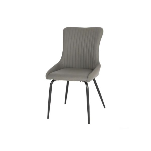 كرسي طعام سكوير - رمادي غامق واسود