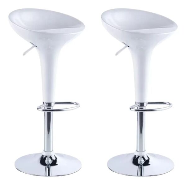 كرسي بار شاولا - ابيض