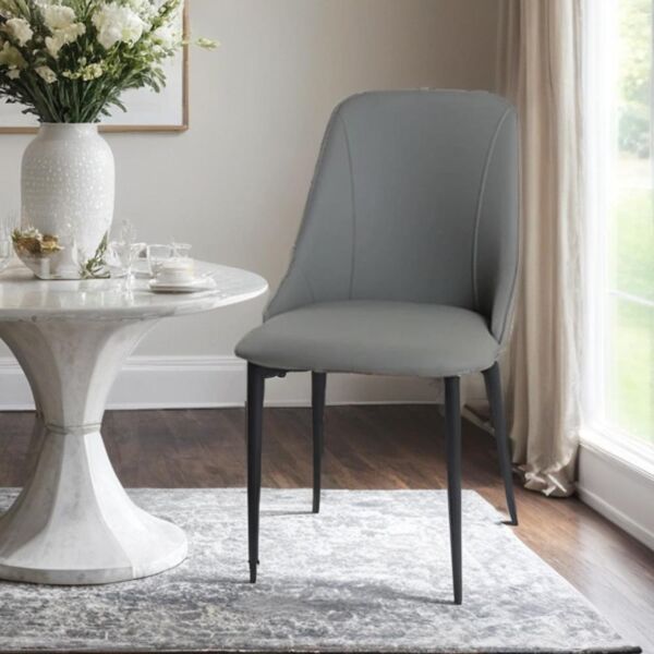 كرسي طعام فيلدا - رمادي