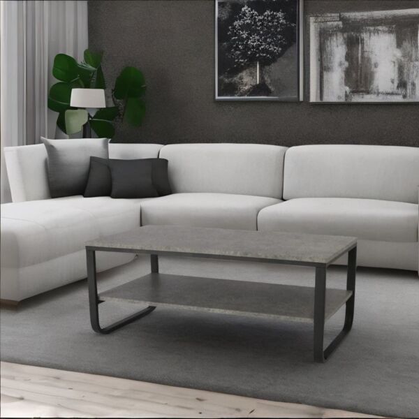 طاولة قهوة رووم - اسود ورمادي