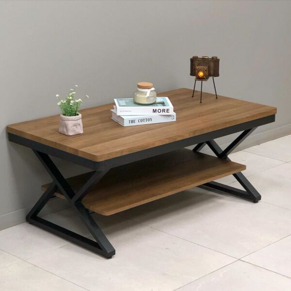 طاولة قهوة روكي - بني واسود