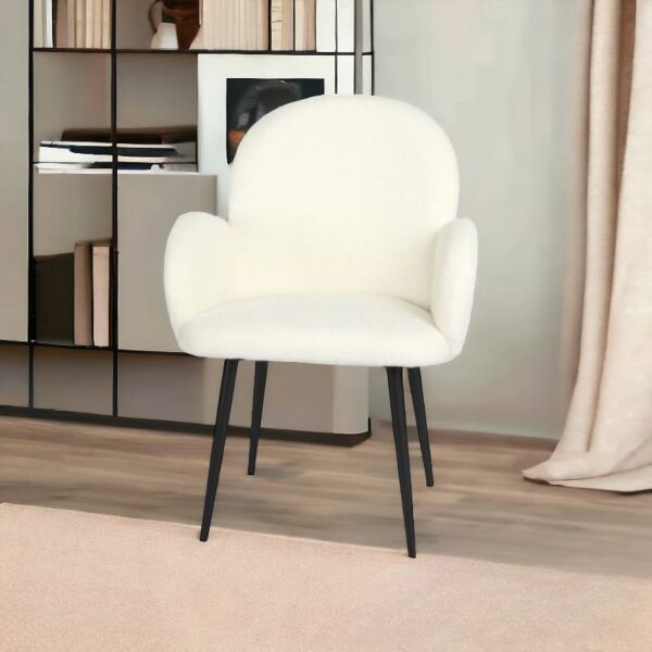 كرسي طاولة طعام فورت - ابيض