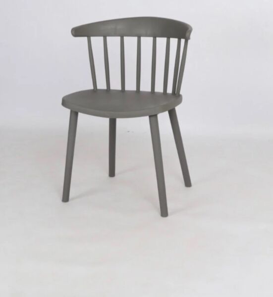 كرسي طاولة طعام انجيلا - رمادي