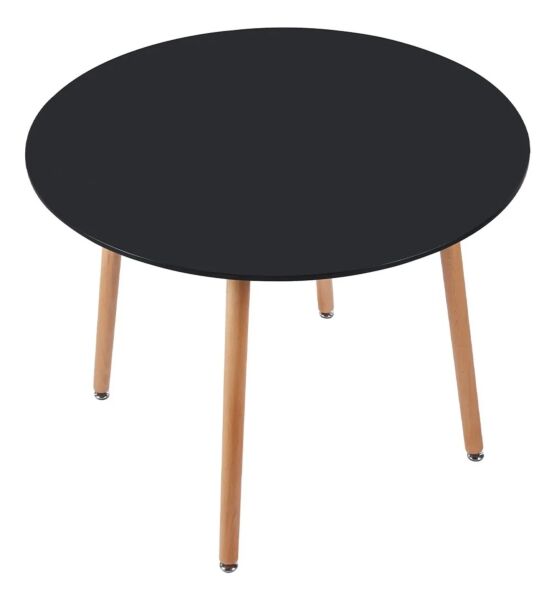 طاولة خدمة سيدال دائرية - أسود وبيج