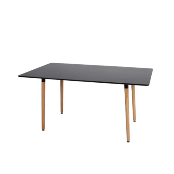 طاولة طعام سيمبيلو 150 سم - أسود وبيج