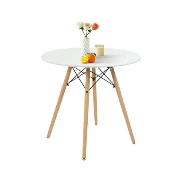 طاولة طعام كين - ابيض وبني