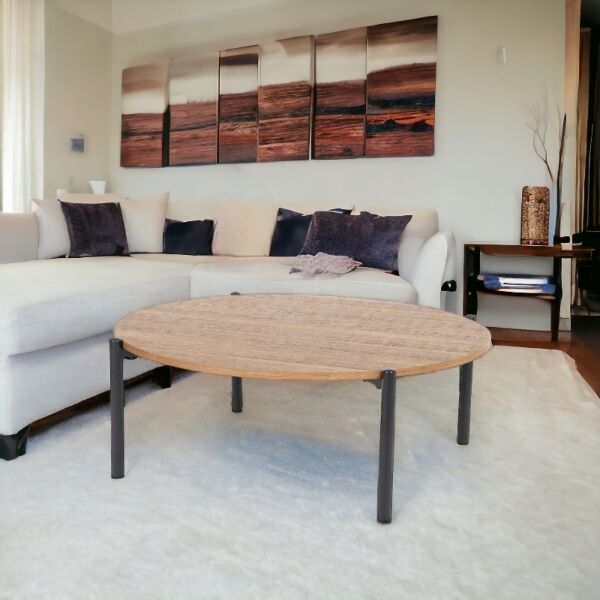 طاولة قهوة ماربلز - بني واسود