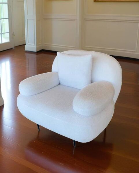 كرسي مفرد رويا - ابيض