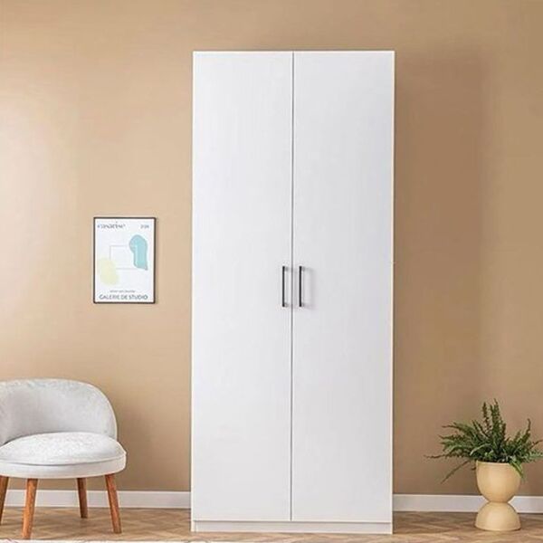 دولاب ملابس خشب بابين ميراي - ابيض