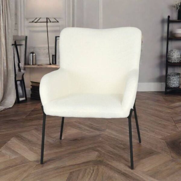 كرسي طاولة طعام ايليتا - ابيض