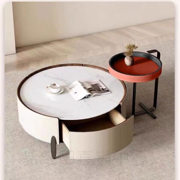 طاولة قهوة مودرن اليجانس - كريمي