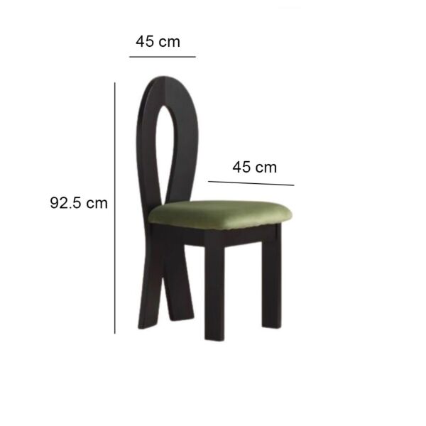 كرسي طعام رولس - اخضر واسود