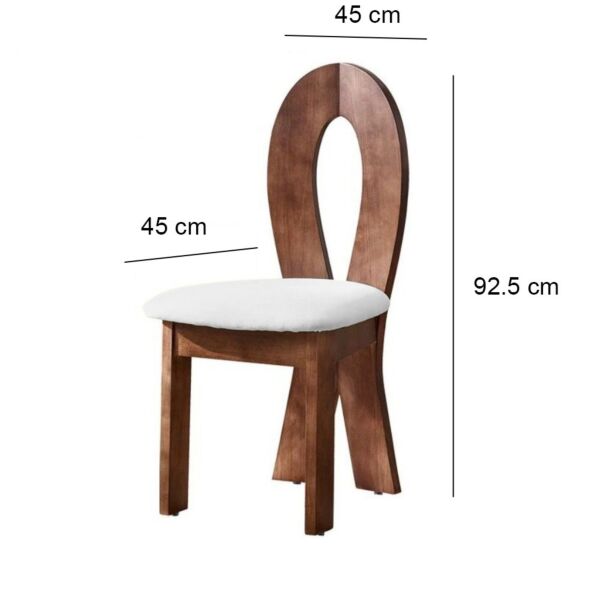 كرسي طعام رولس - أبيض وبني