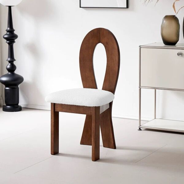 كرسي طعام رولس - أبيض وبني