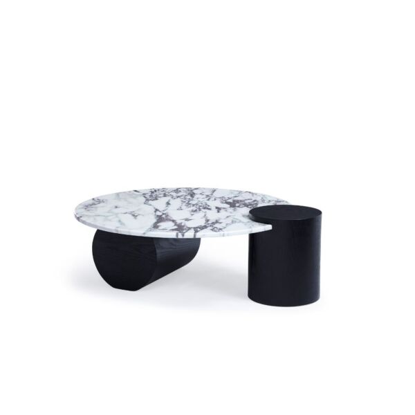 طاولة قهوة رونول - ابيض واسود