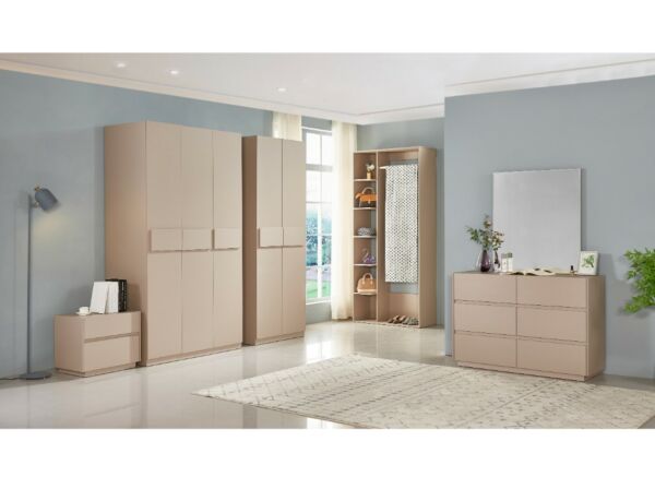 وحدة تنظيم مع علاقة ملابس سواريز - بيج غامق