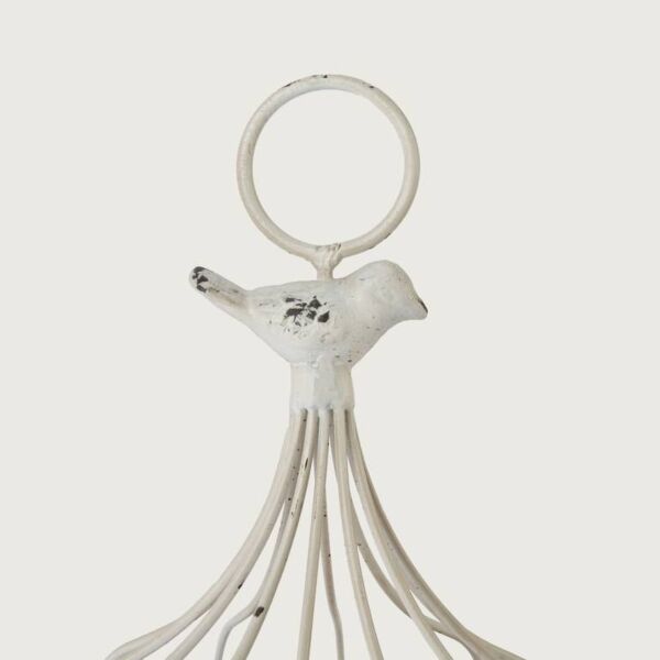 شمعدان معدني ديكوريشن - ابيض