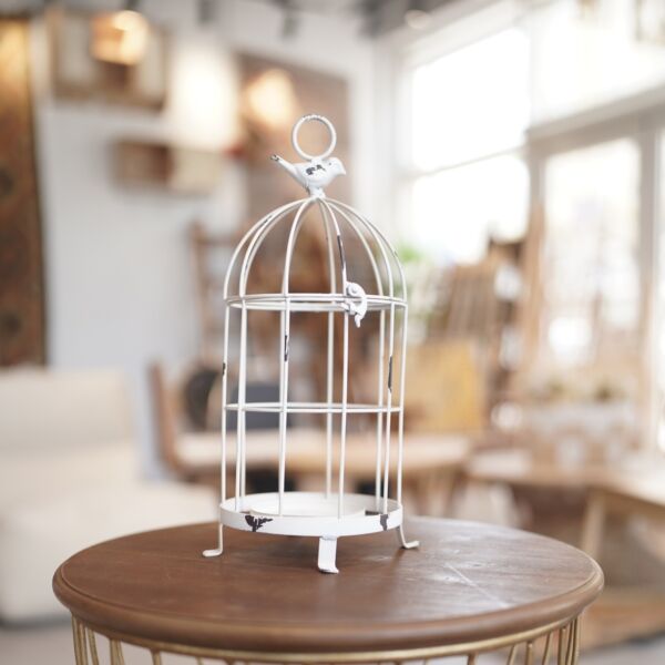 شمعدان معدني بيردي - ابيض