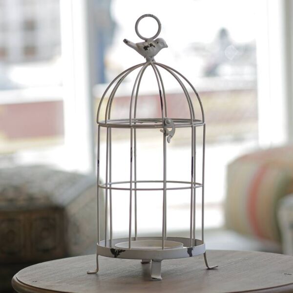 شمعدان معدني بيردي - ابيض