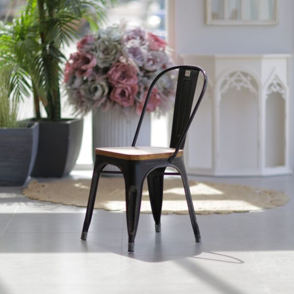كرسي مفرد حديد سيمبلي - اسود